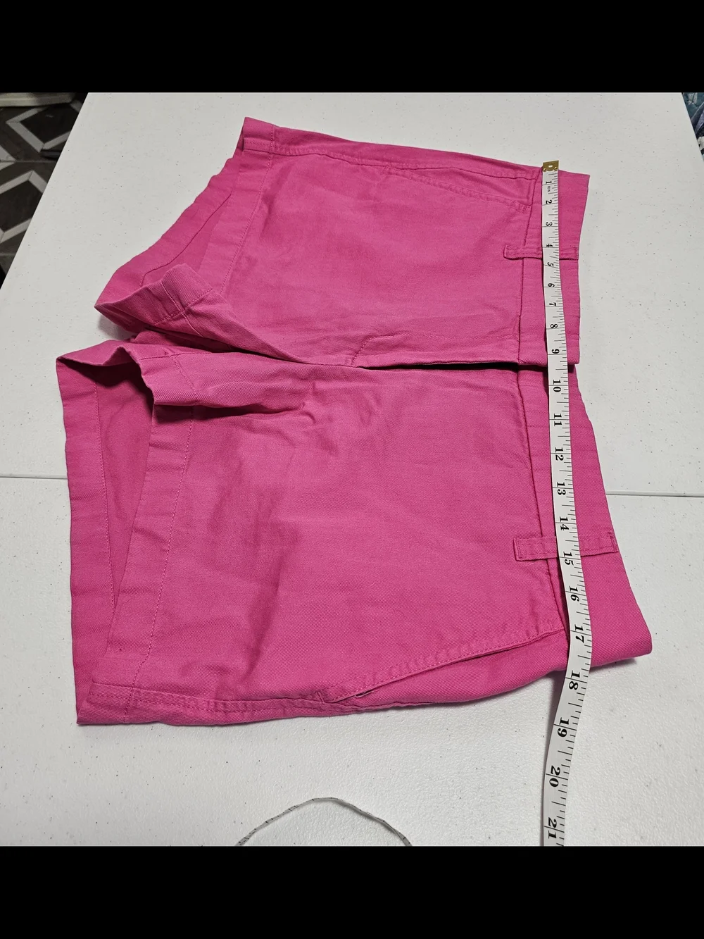 J. Crew Bright Barbie Pink High-Waist Cotton Shorts Size 12